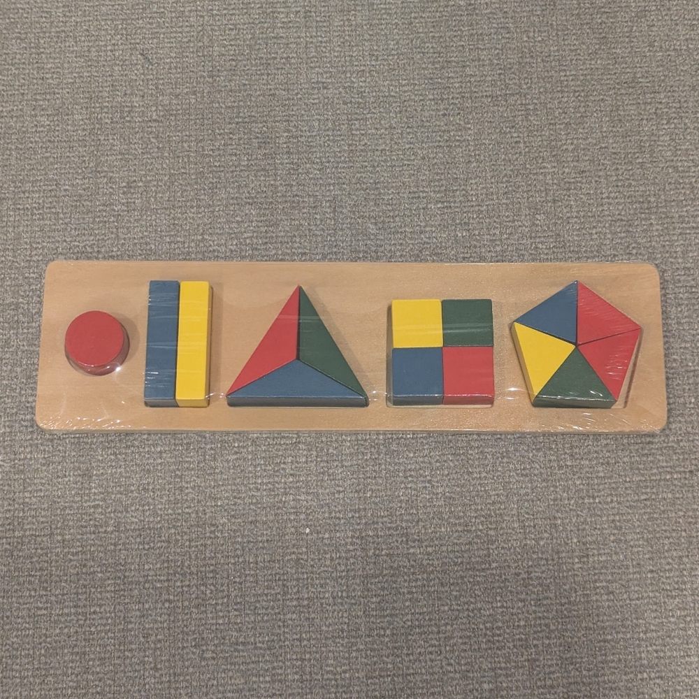 Montessori Wooden Blocks Shape Sorting Set Board Puzzle Education Toy Toddlers